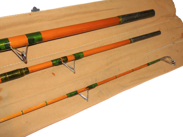 Hardy 'The General' 11' two piece float rod, whole cane, green whipped 1955 rare - Image 6