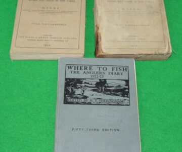 3 Fishing Books: The Anglers Diary 1922-23, 1914 & 1911