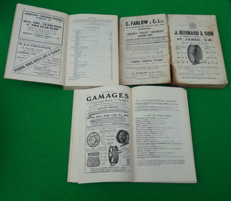 Alternative view of 3 Fishing Books: The Anglers Diary 1922-23, 1914 & 1911
