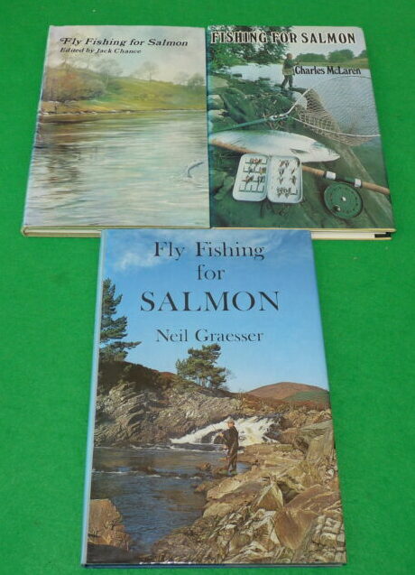 3 Salmon fishing books by Graesser, Chance and a signed book by C. McLaren
