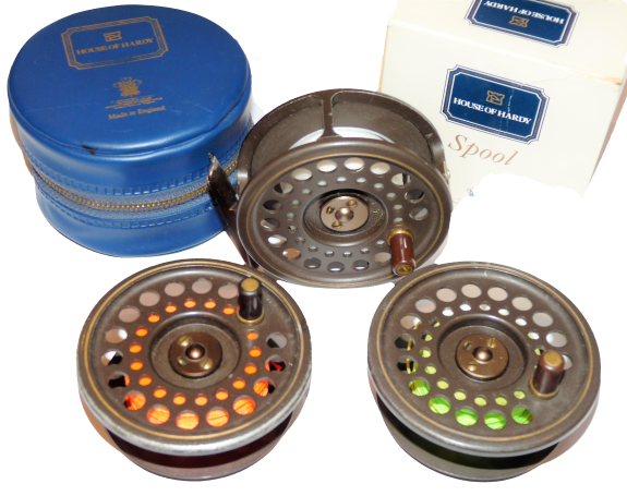 2 Spare Spool. Hardy Hardy Golden Prince #7/8 Made In England Fly Fishing Reel 