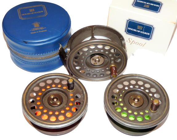 Hardy Golden Prince #7/8 with two spare spools and Hardy case