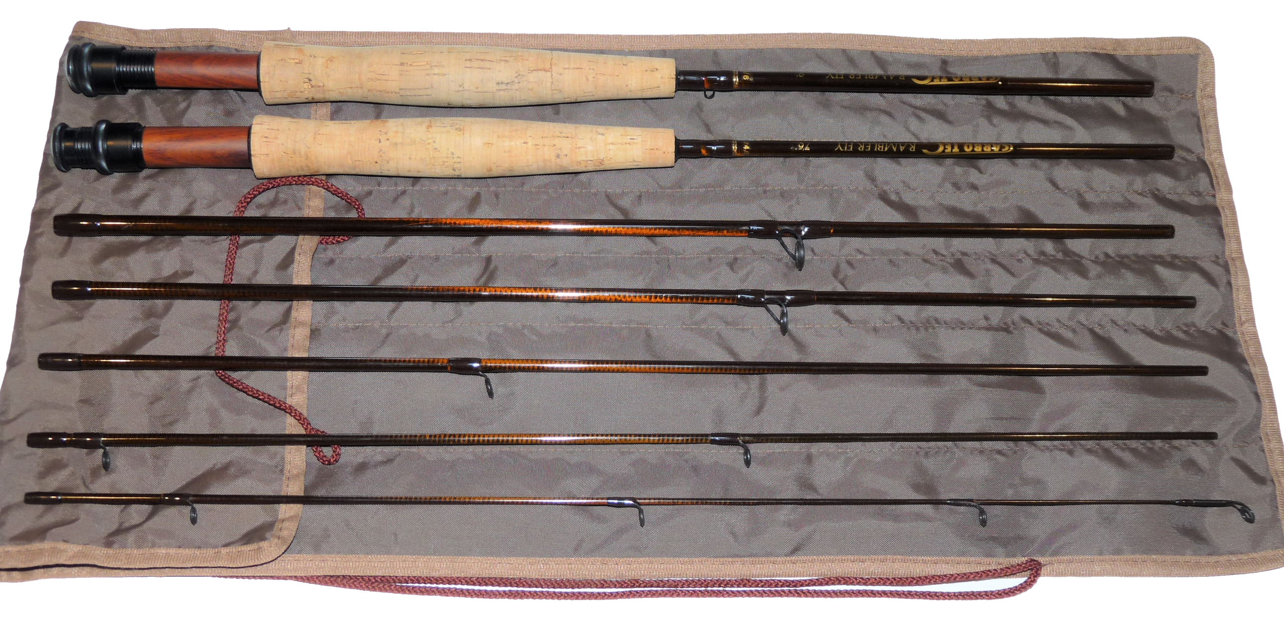 Carbo Tec Rambler two in one rod rare 7'6" and 9' trout fly rod