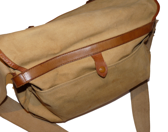 Brady fishing Canvas and leather vintage game fishing bag large size - Image 3