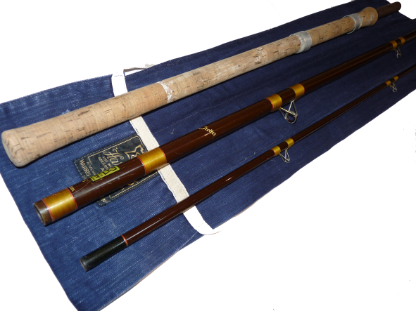Hardy Fred Taylor Globe Trotter three piece fibre glass 11'3" coarse fishing rod with bag