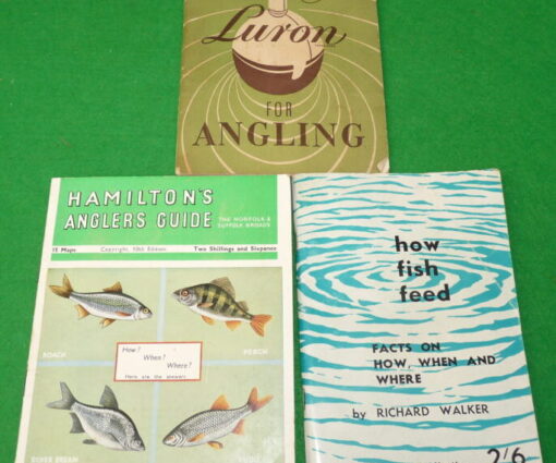 3 vintage fishing guide/booklets, Luron, How to fish, Hamilton's guide with maps