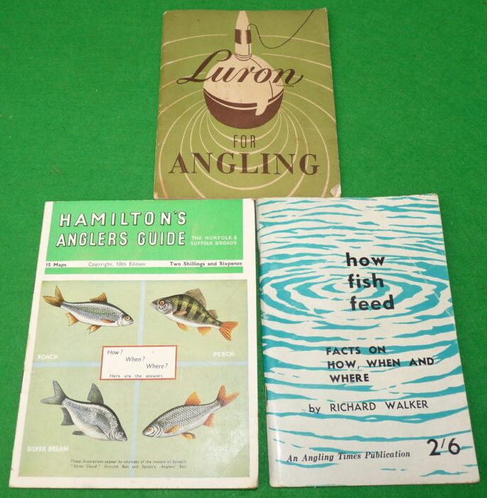 3 vintage fishing guide/booklets, Luron, How to fish, Hamilton's guide with maps
