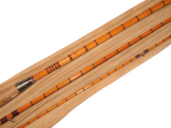 Hardy Palakona 10' three piece split cane trout fly rod 1910 line #7
