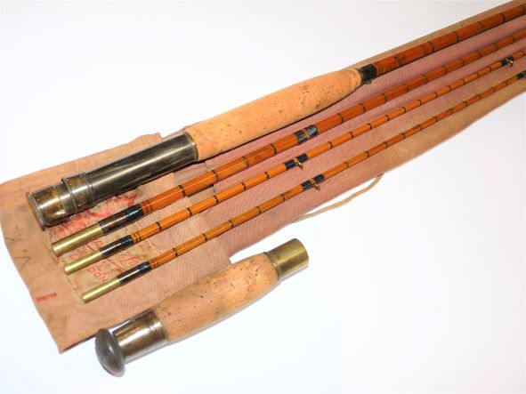 C Farlow & Co Ltd 10' 2" three piece trout fly rod with spare tip and bag - minor restoration project - Image 2