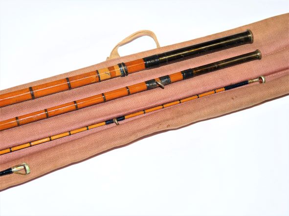C Farlow & Co Ltd 10' 2" three piece trout fly rod with spare tip and bag - minor restoration project - Image 4