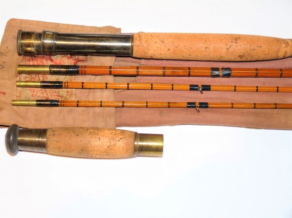 C Farlow & Co Ltd 10' 2" three piece trout fly rod with spare tip and bag - minor restoration project - Image 5