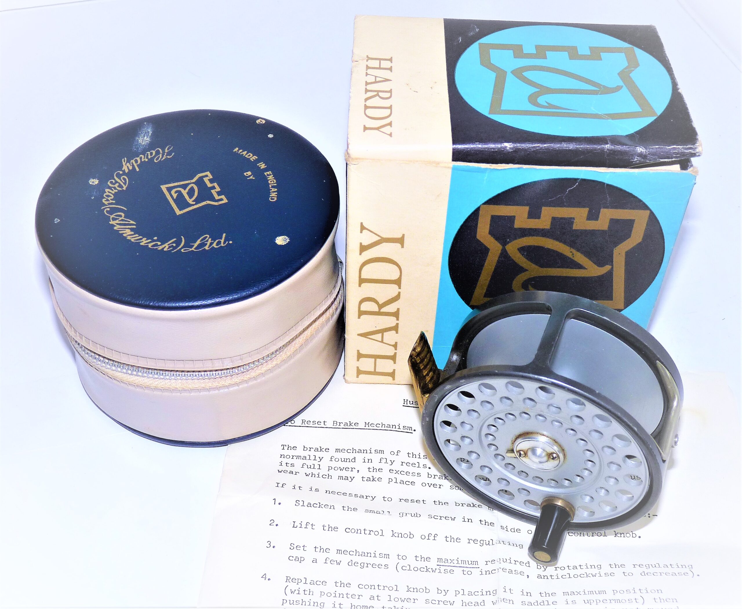 Hardy Husky Wide Drum Fly Fishing Reel Silent Check 3 1/4"