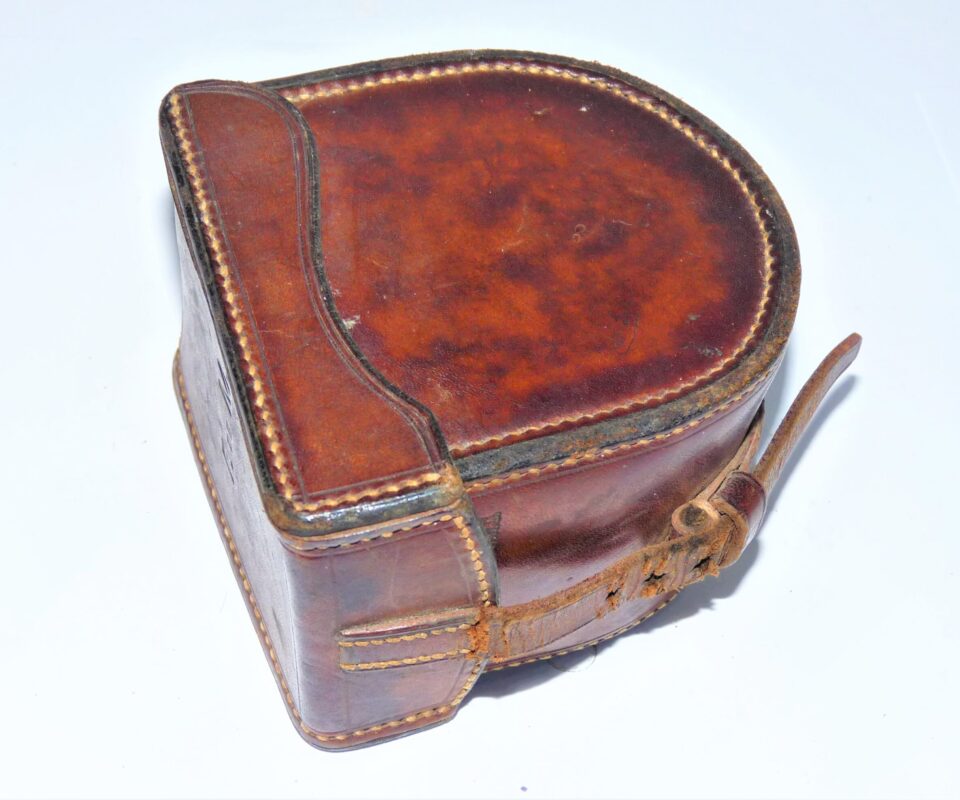 Farlow leather reel case