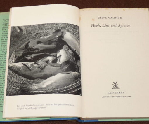 Alternative view of Hook, Line & Spinner, Clive Gammon, 1959 1st edition fishing book