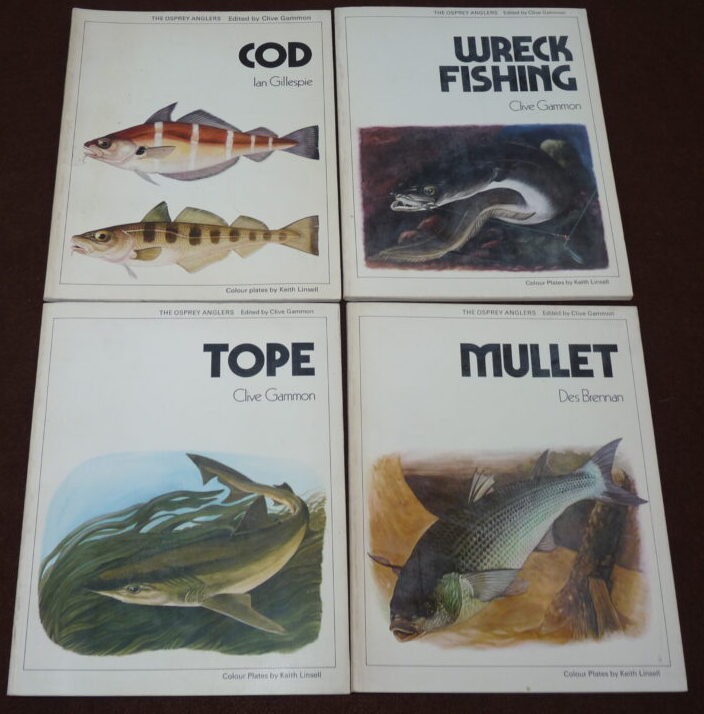 Cod, Tope, Mullet, Wreck Fishing, The Osprey Anglers fishing books, 1st editions