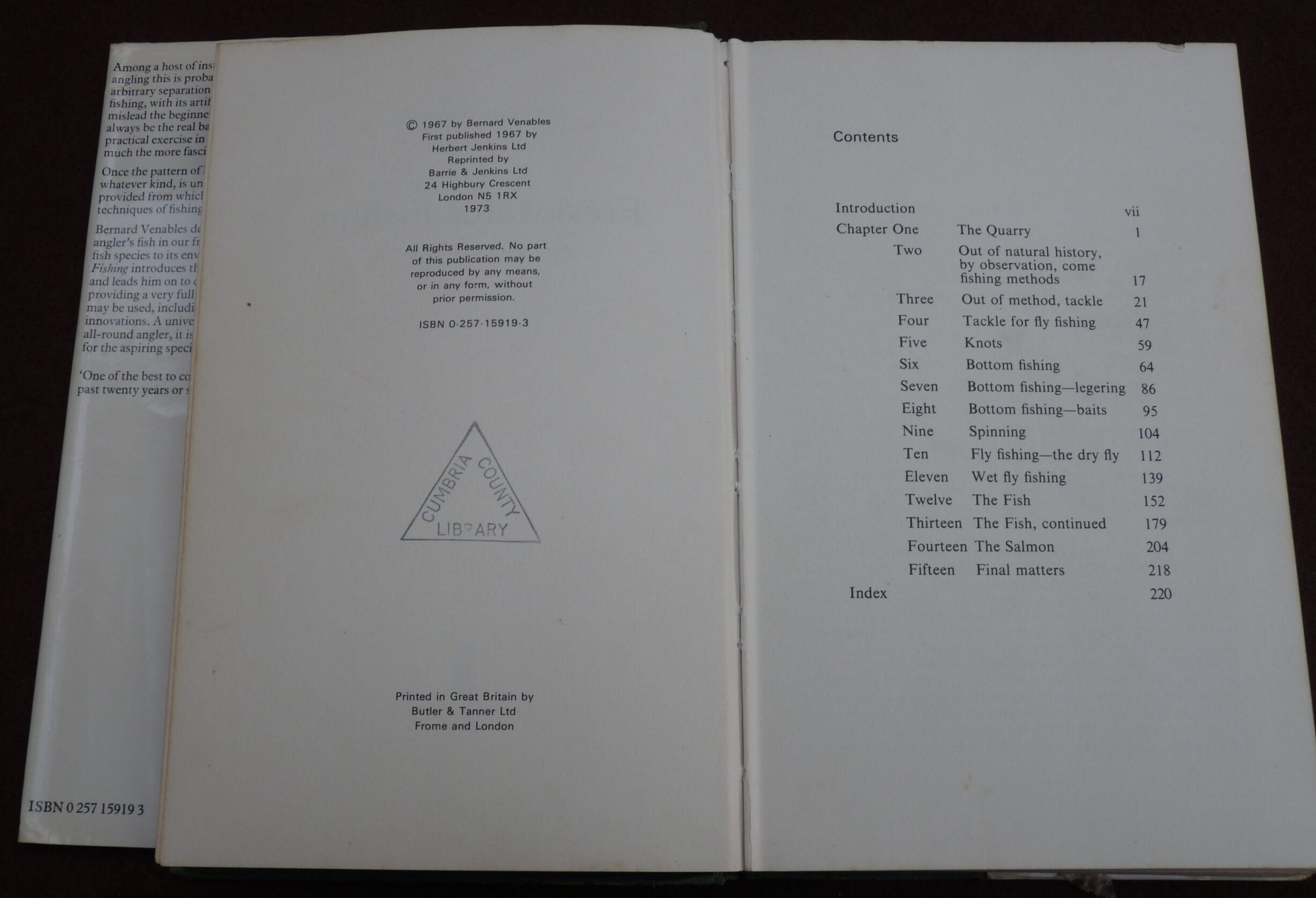Freshwater Fishing, Bernard Venables, 1967 1st edition fishing book - Image 2