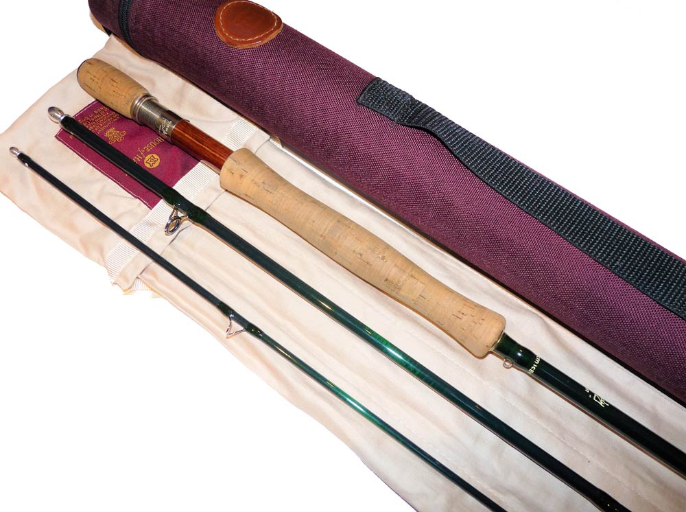 Hardy Gem 10' 3-piece trout fly rod line #8 with bag and case - Image 2