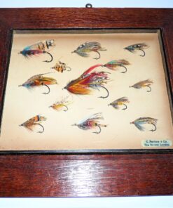 C Farlow & Co The Strand London Atlantic salmon flies in wooden presentation display frame
