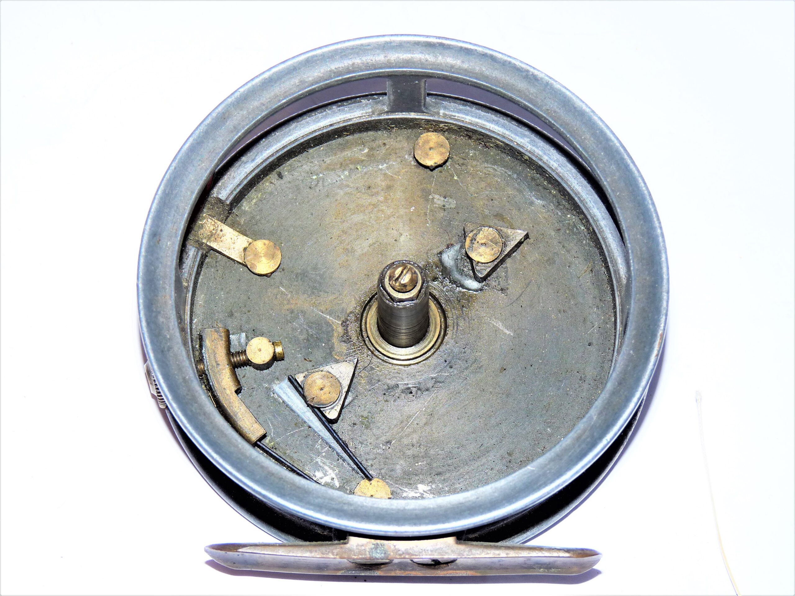 J W Young 14A 3.5" vintage fishing reel with red agate line guard - Image 4