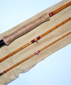 Vintage split cane 9' 3 piece fishing rod & bag to display or fish
