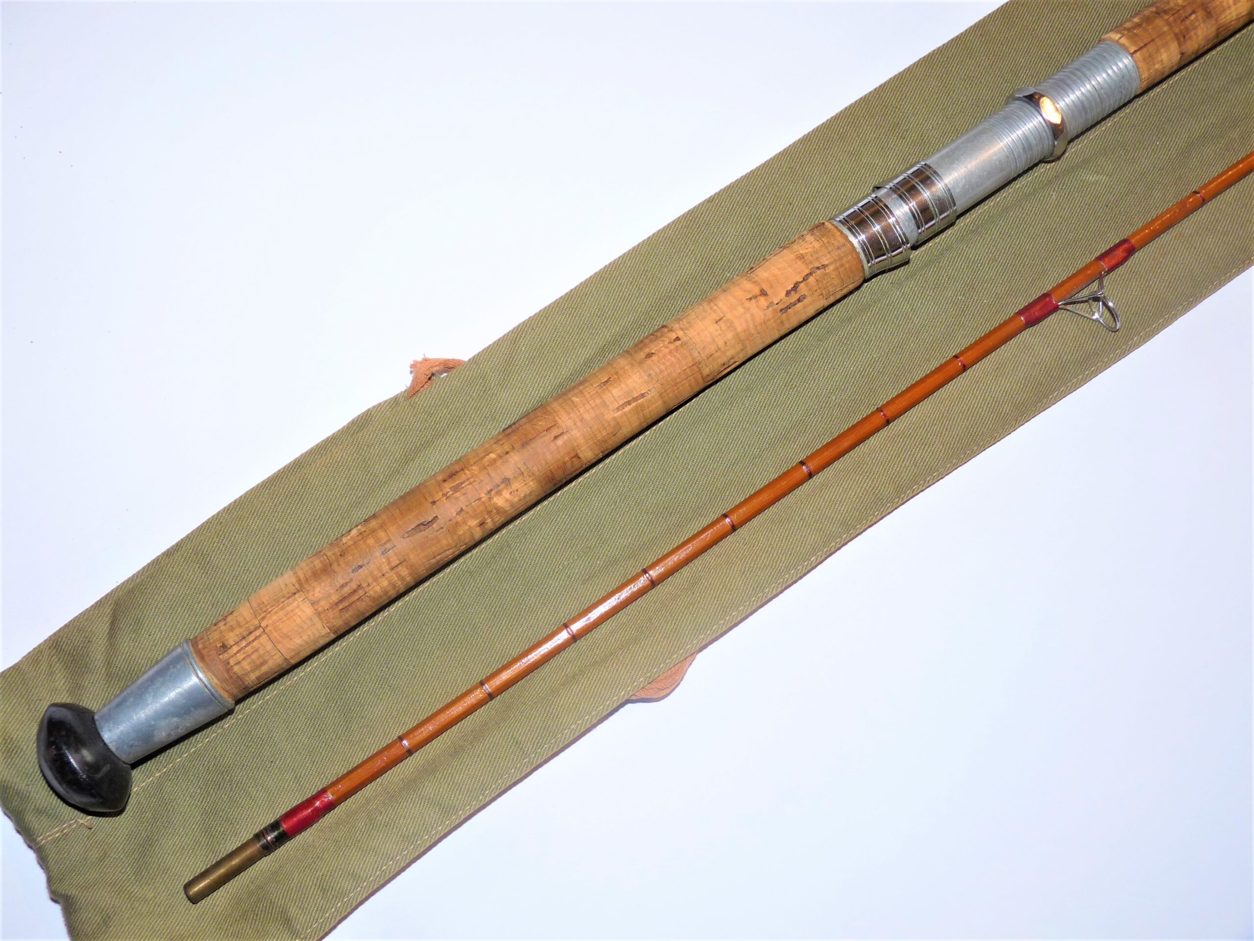 R.C. Kirk, Hampton Court hand built 7' two-piece cane trout fly rod rare