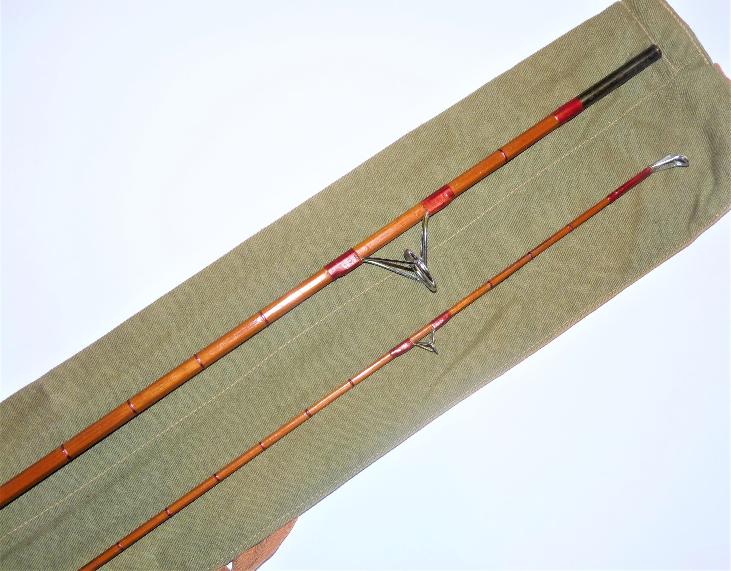 R.C. Kirk, Hampton Court hand built 7' two-piece cane trout fly rod rare - Image 4
