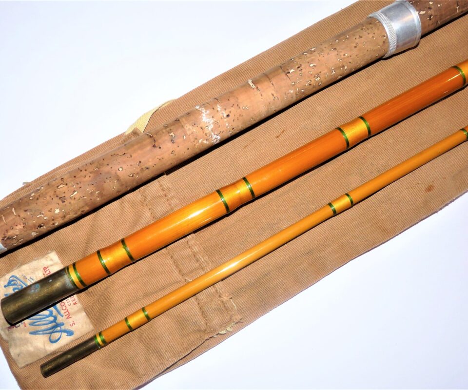 Alternative view of Allcock Pearless spanish reed and split cane trout fly rod 9ft 6"