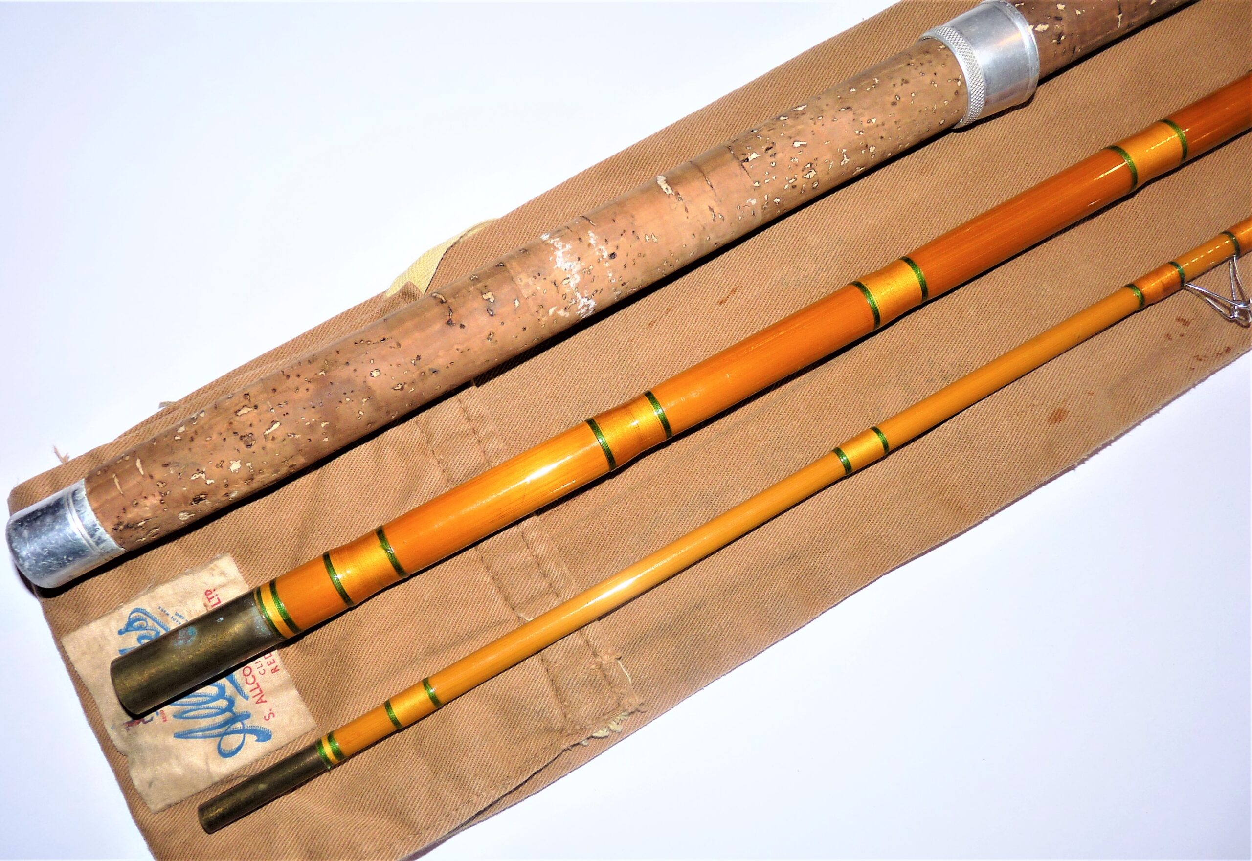 Allcock Pearless spanish reed and split cane trout fly rod 9ft 6" - Image 2