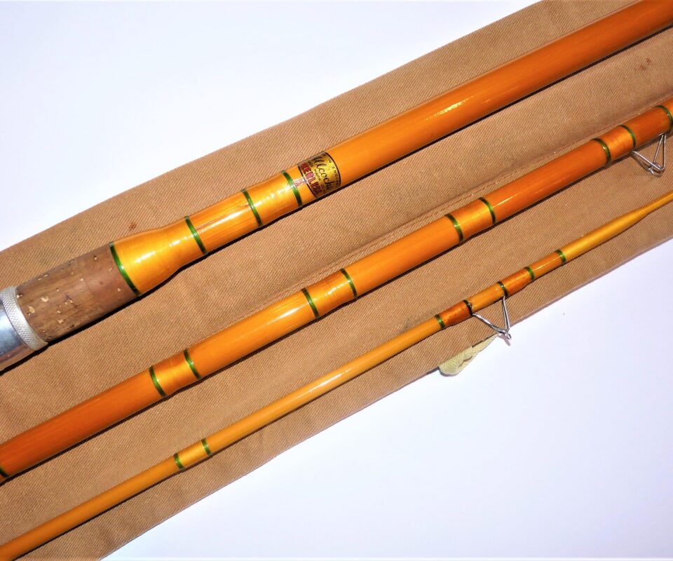 Allcock Pearless spanish reed and split cane trout fly rod 9ft 6"