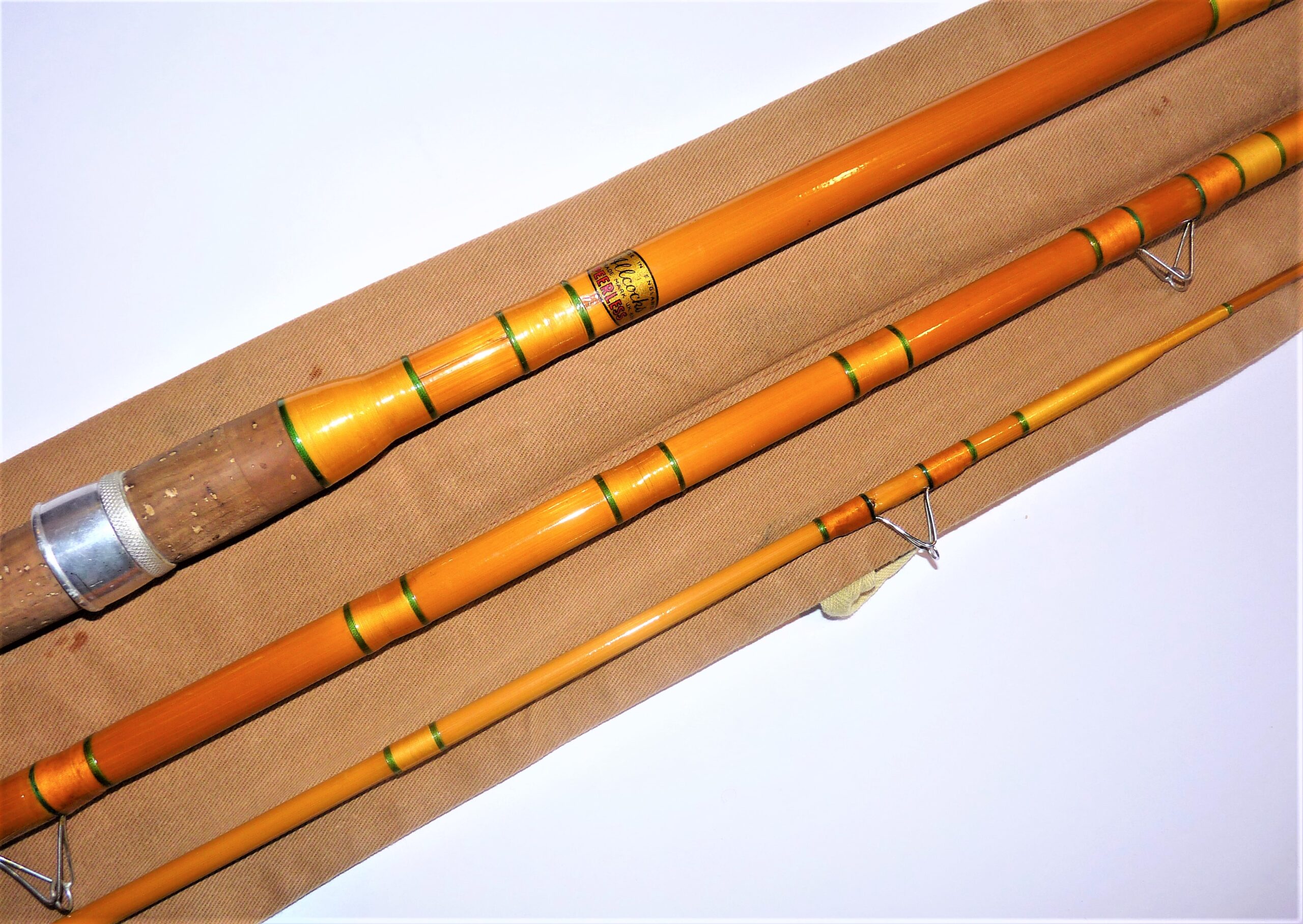 Allcock Pearless spanish reed and split cane trout fly rod 9ft 6"