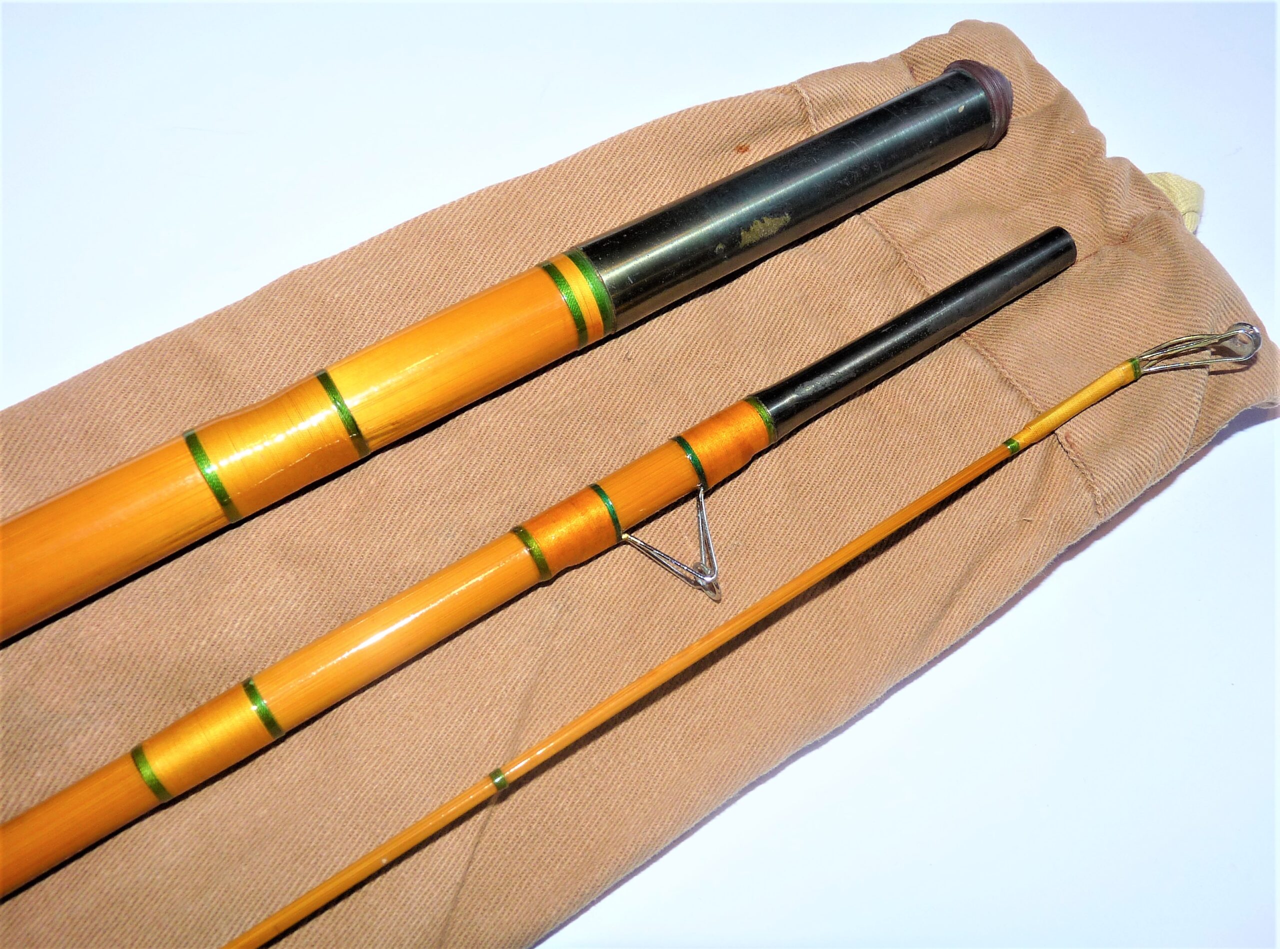 Allcock Pearless spanish reed and split cane trout fly rod 9ft 6" - Image 3