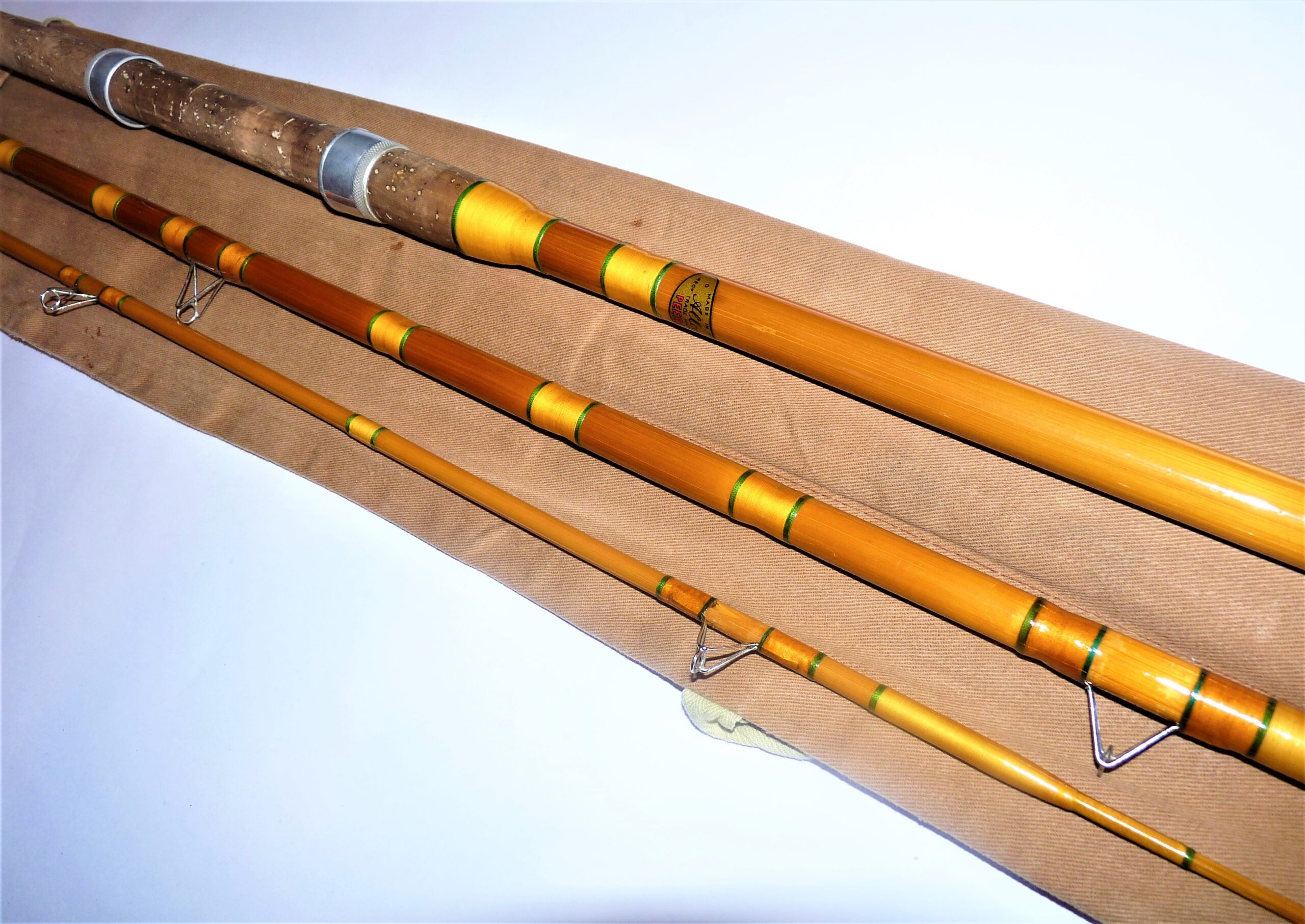 Allcock Pearless spanish reed and split cane trout fly rod 9ft 6" - Image 4