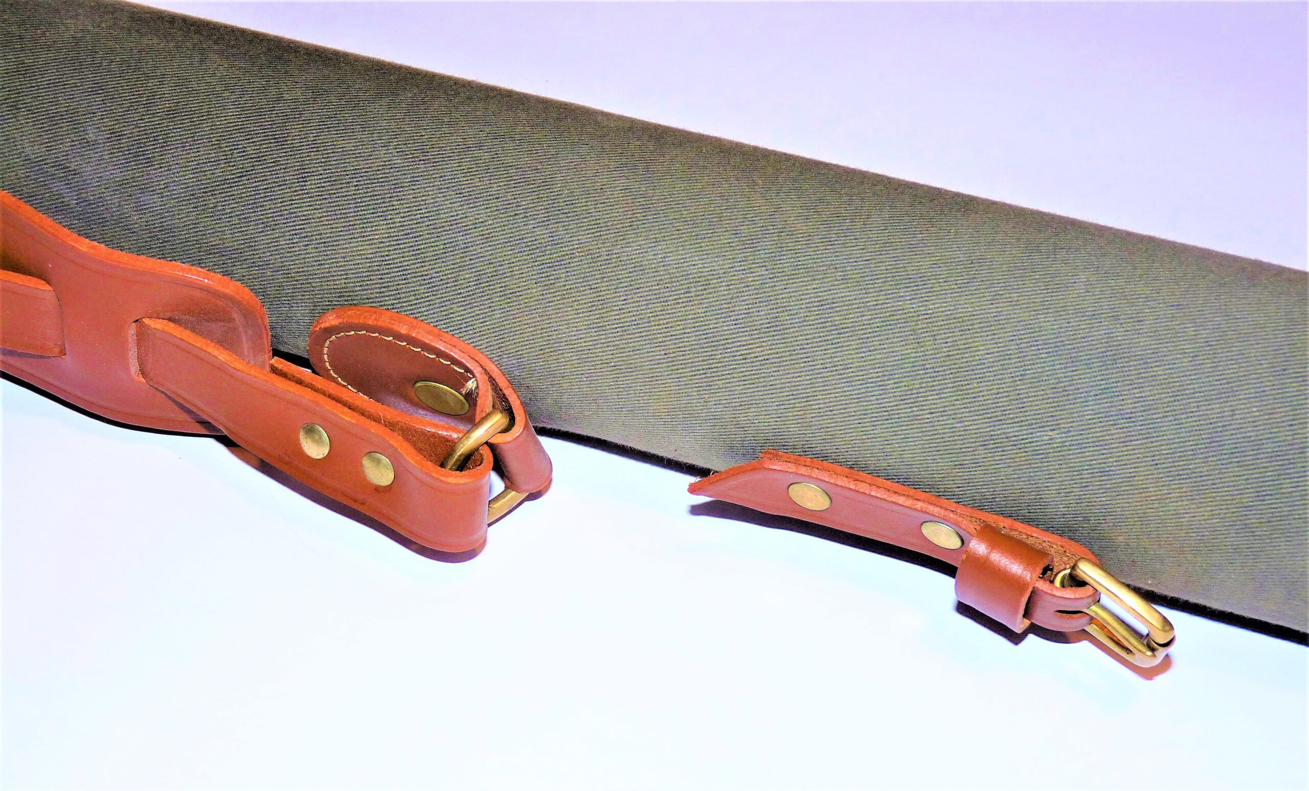 Leathercraft Canvas Hard Rod Tube With Leather Straps Great For Fly / Travel Rods. - Image 2