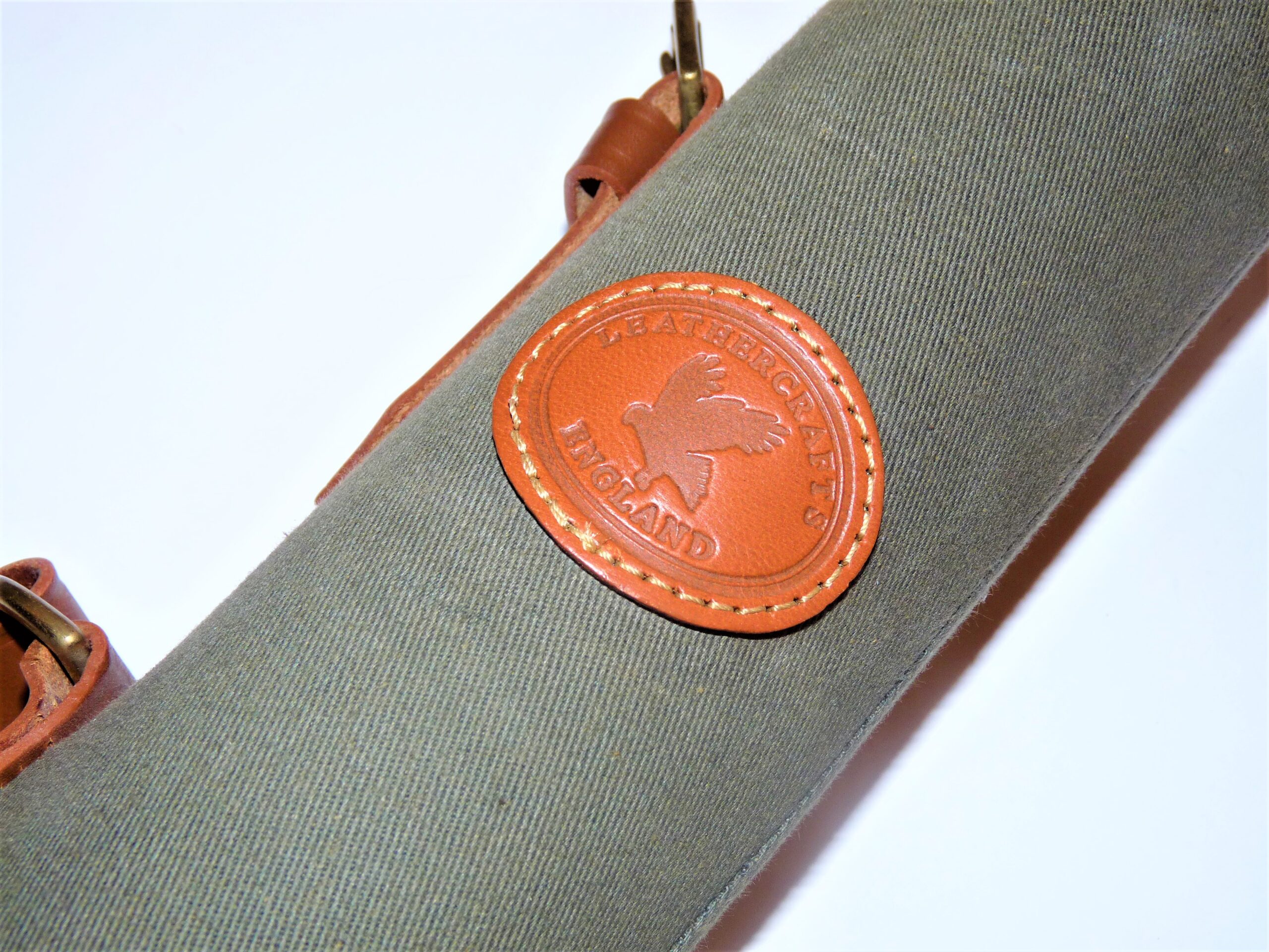 Leathercraft Canvas Hard Rod Tube With Leather Straps Great For Fly / Travel Rods. - Image 4