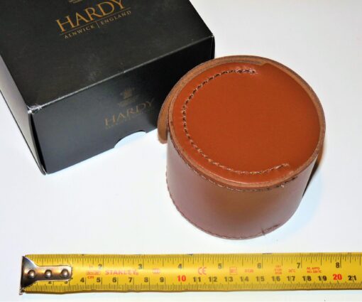 Alternative view of Hardy HBX leather reel case medium size + Hardy box