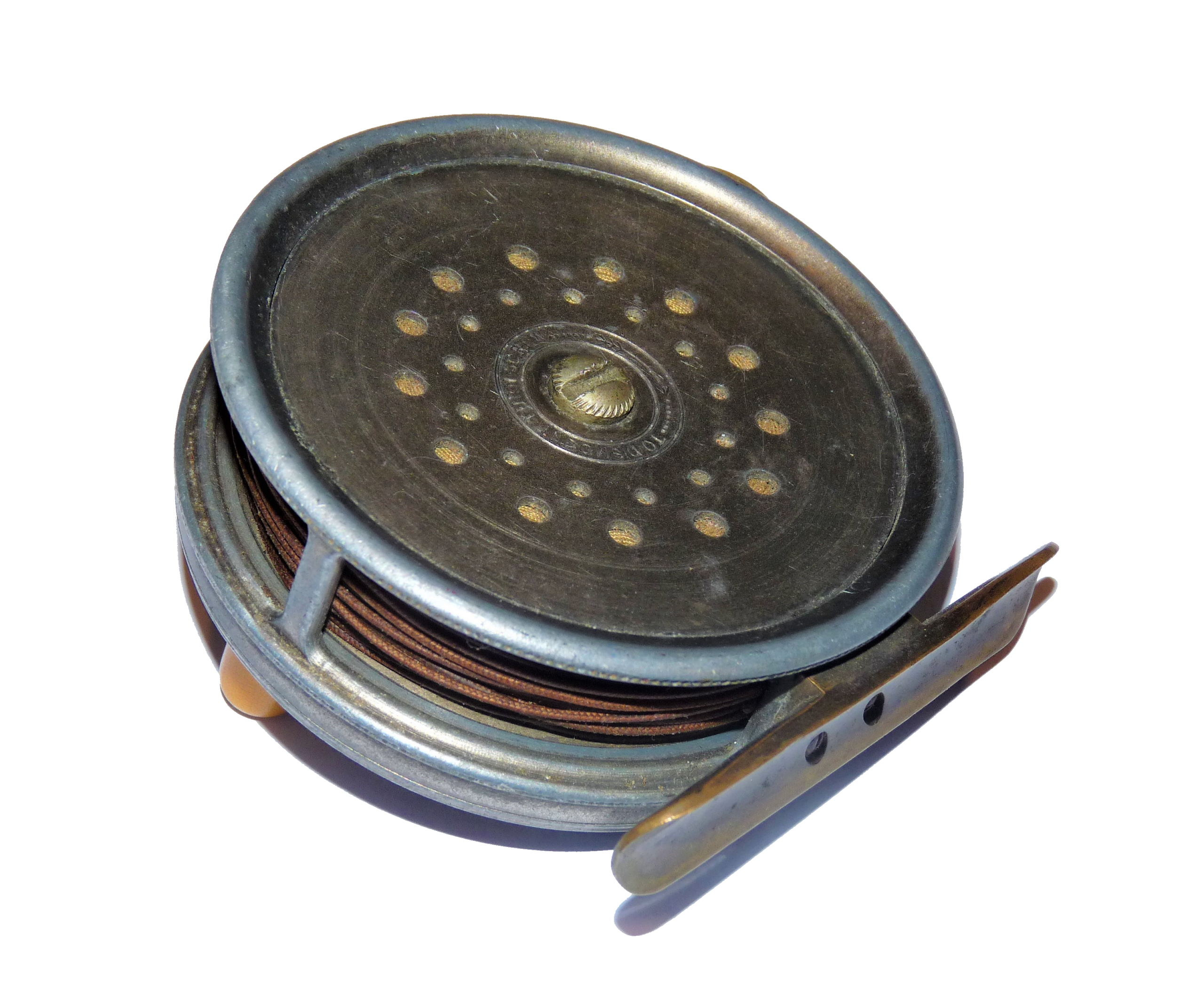 Hardy Perfect Trout Fly Reel 3 3/8" With 1912 Check Red Agate, rarely seen model - Image 3
