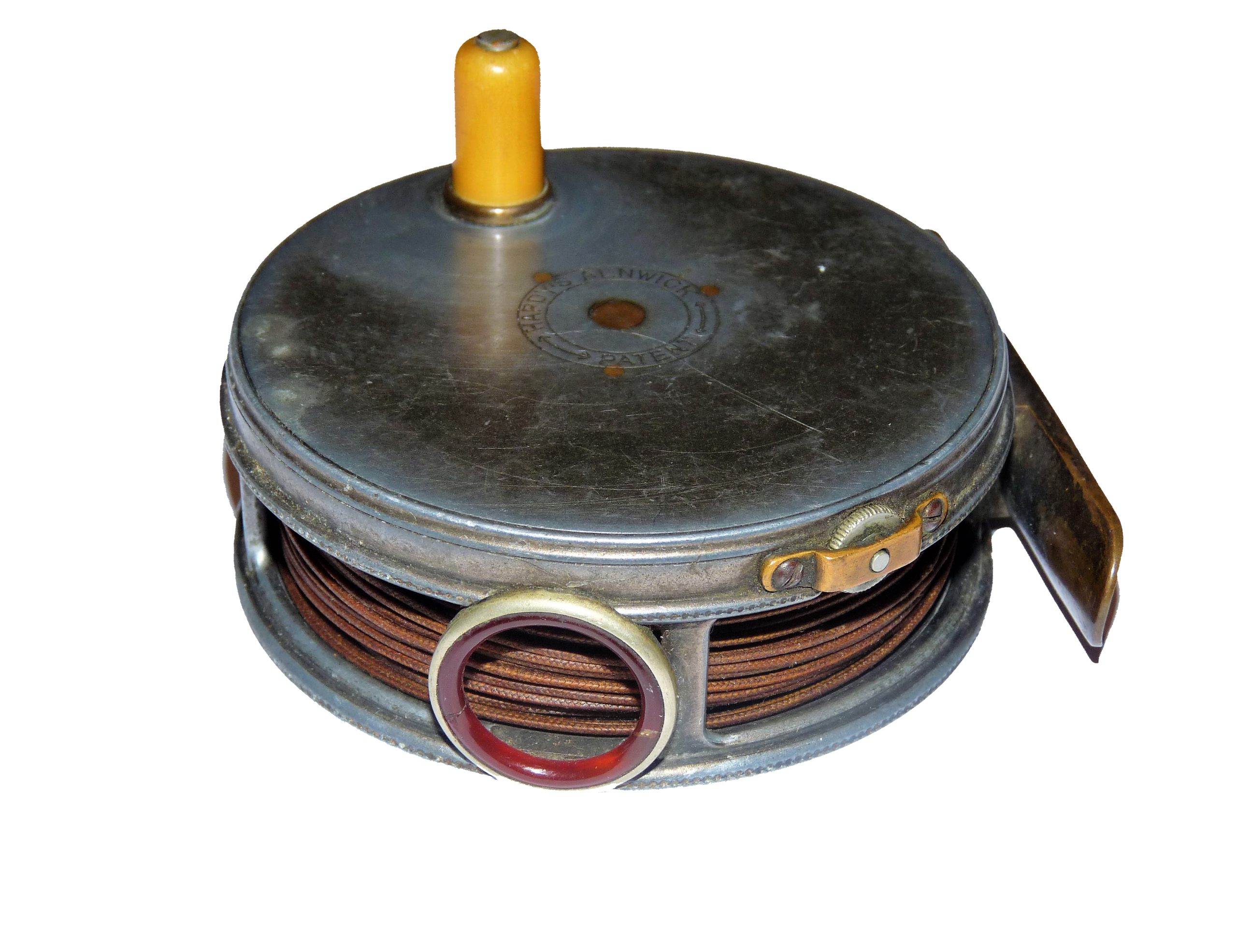 Hardy Perfect Trout Fly Reel 3 3/8" With 1912 Check Red Agate, rarely seen model - Image 4