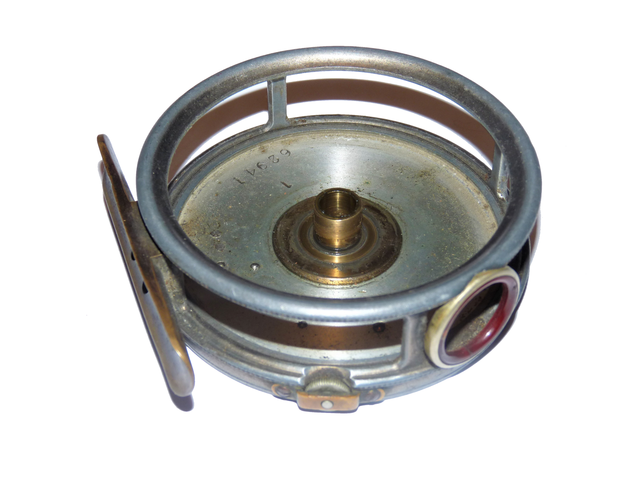 Hardy Perfect Trout Fly Reel 3 3/8" With 1912 Check Red Agate, rarely seen model - Image 5