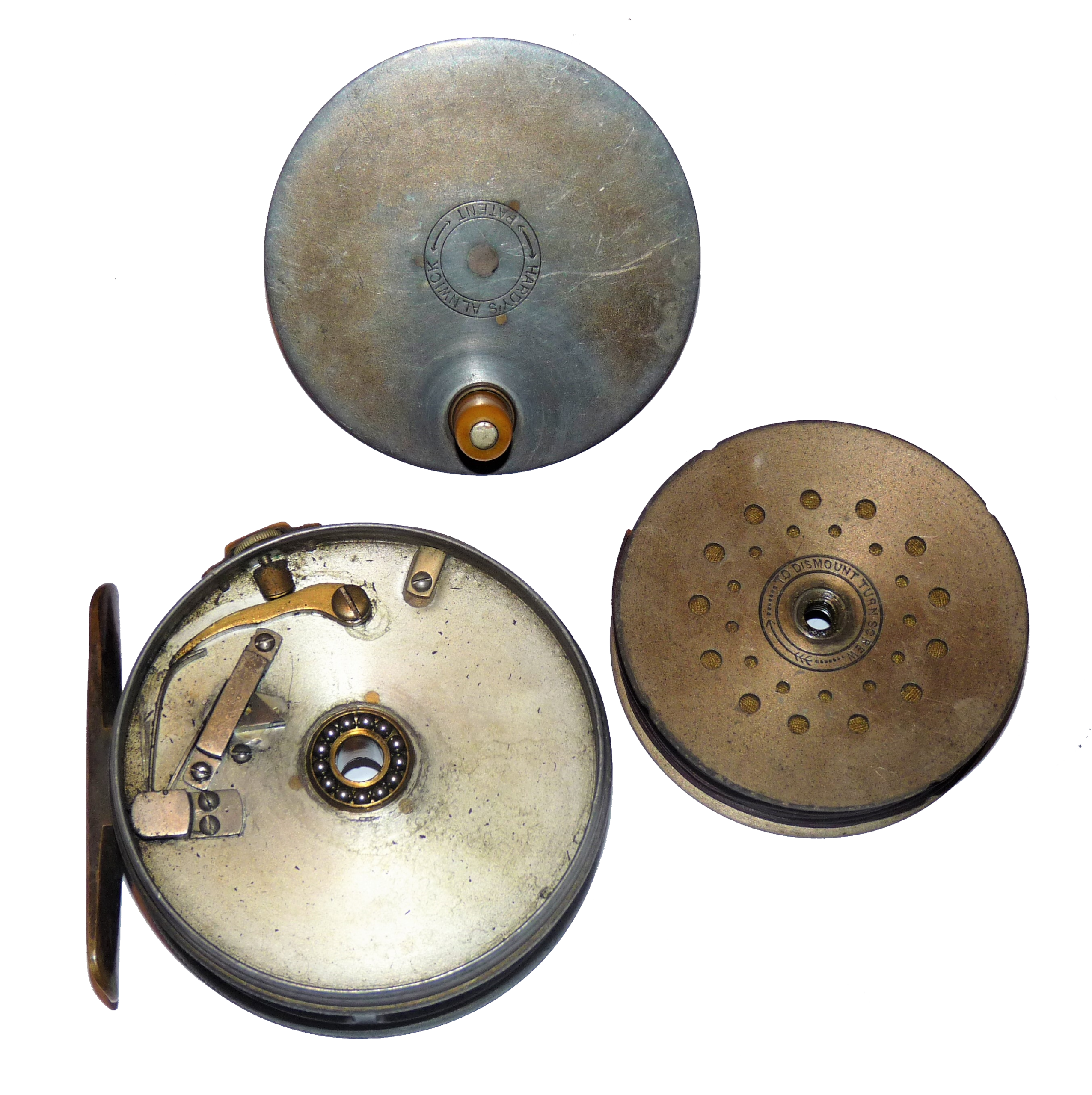 Hardy Perfect Trout Fly Reel 3 3/8" With 1912 Check Red Agate, rarely seen model - Image 6