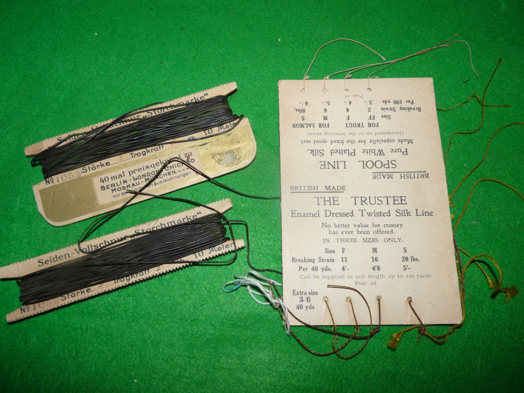 Eggington & Co silk line sample card, Stork Line & fly wallet to collect - Image 3