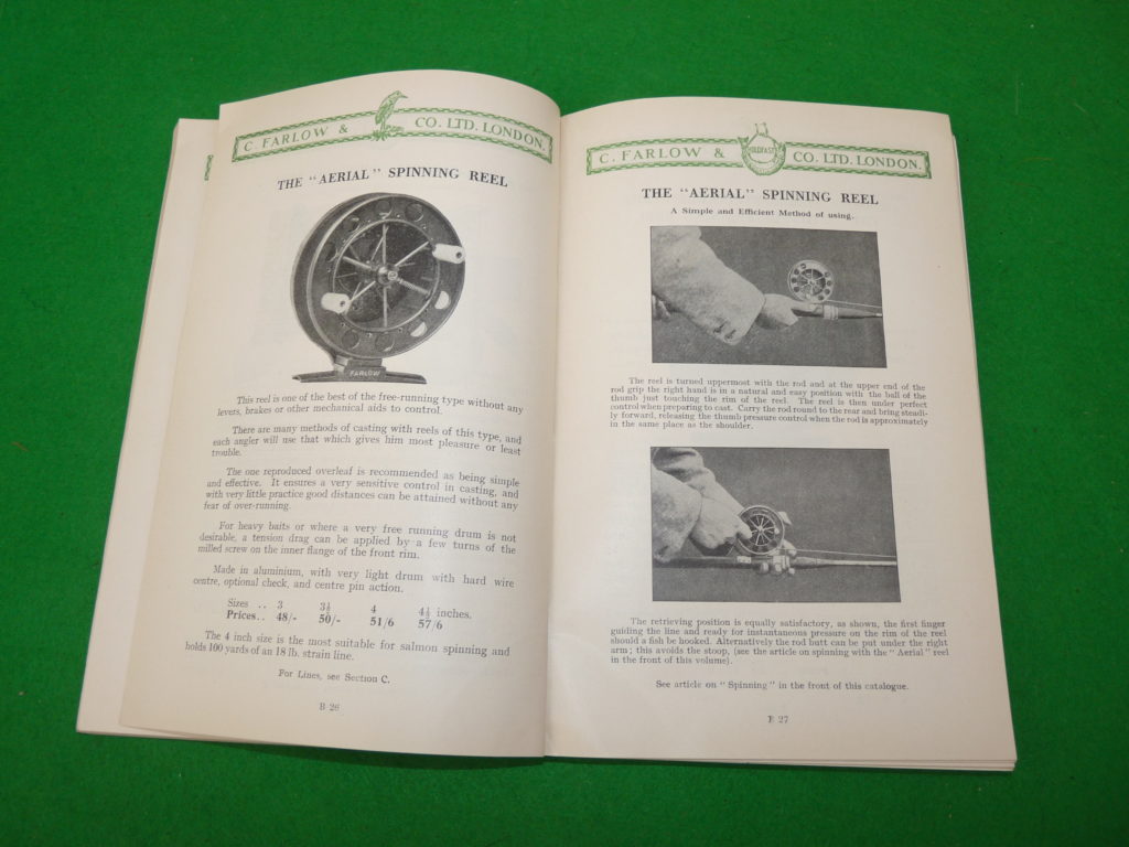 Alternative view of Farlow of London 1933 Anglers guide for collectors rods reels and lure patterns