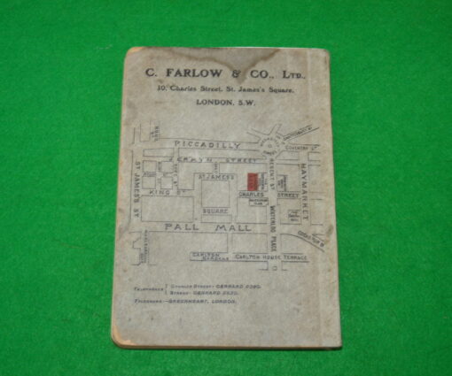 Alternative view of Farlow 1908 rare fishing tackle catalogue for collectors rod reel lures & flies