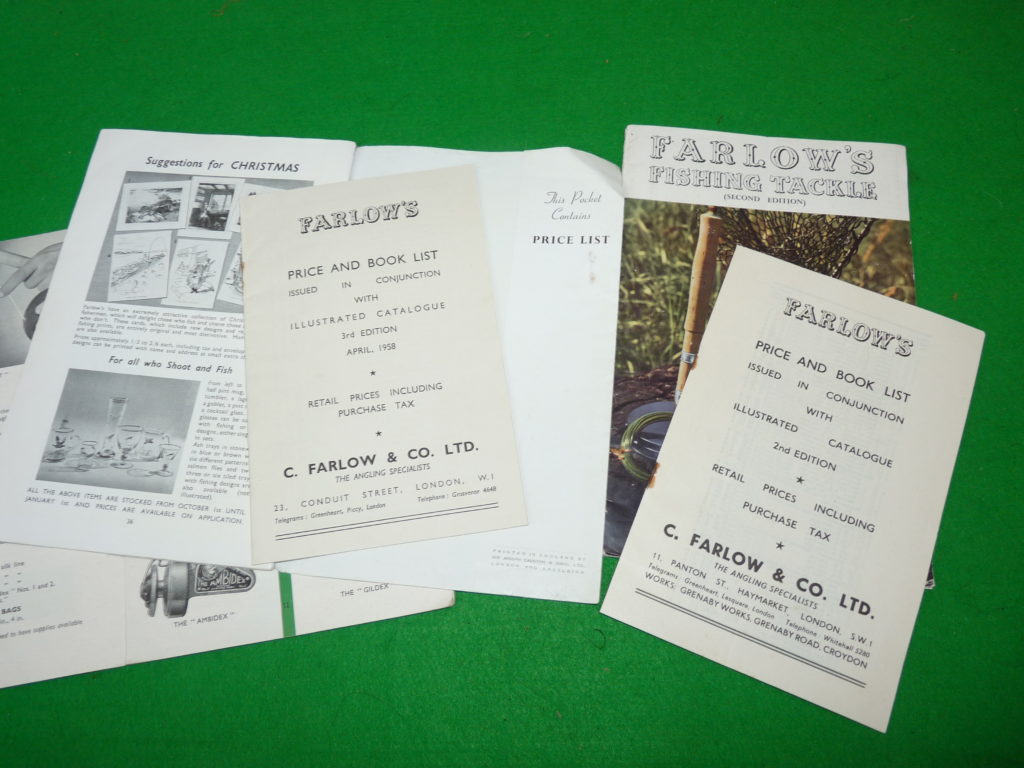 3 Farlow anglers catalogues 1950's & price list & Rod spec reels etc - Image 2