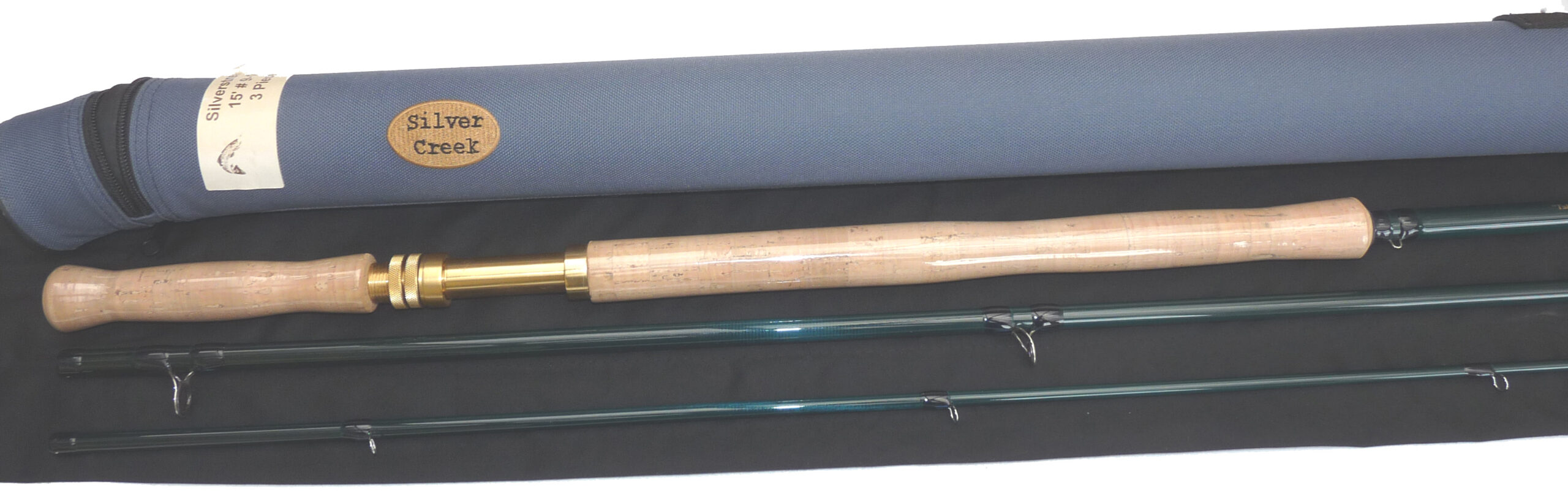 Silver Creek Silver Stream "Talk of the Tyne" 15' graphite salmon fly rod #9/10 bag & tube - Image 3