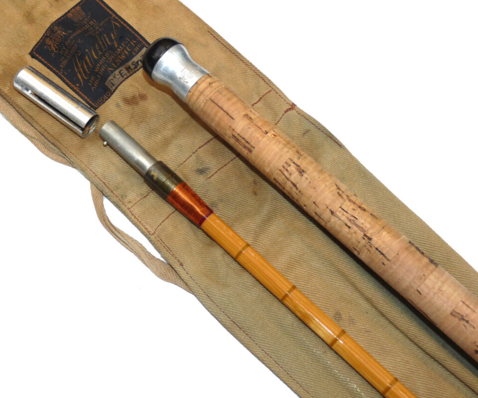 Alternative view of Hardy No 2 LRH Spinning rod, 9’6” 2 piece Palakona cane , full professional refurbishment,