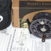 Abel, USA Super 4 salt or fresh water fly reel, Slate finish, LHW case box & papers