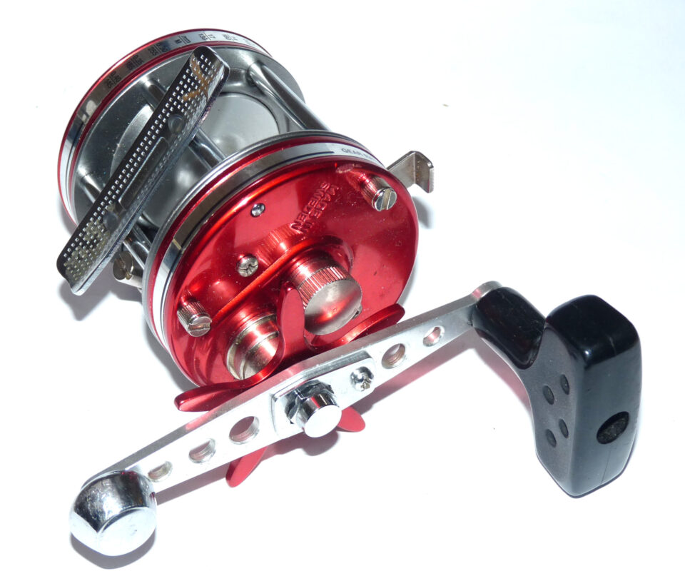 Abu Garcia, Sweden “The Original Ambassadeur 5000” reel, appears