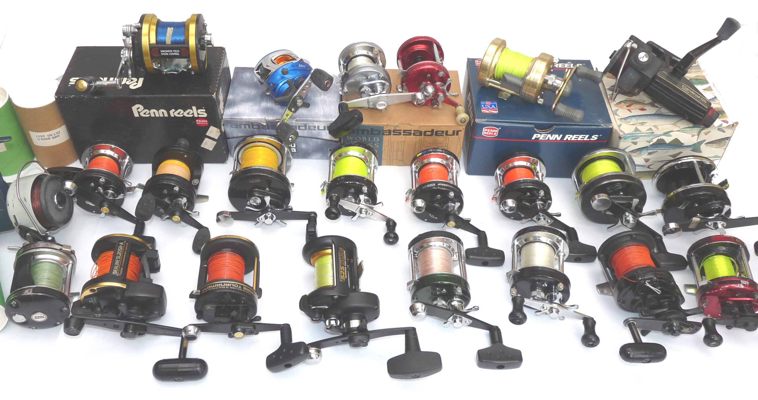 Abu Garcia Ambassadeur 6500 CT black multiplier reel with tournament converted open frame, power handle, star drag, - Image 4