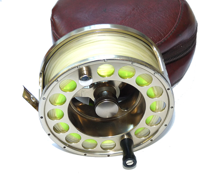 Airflo T7 large arbor 4" salmon fly reel #10/11 with glass fly line and backing