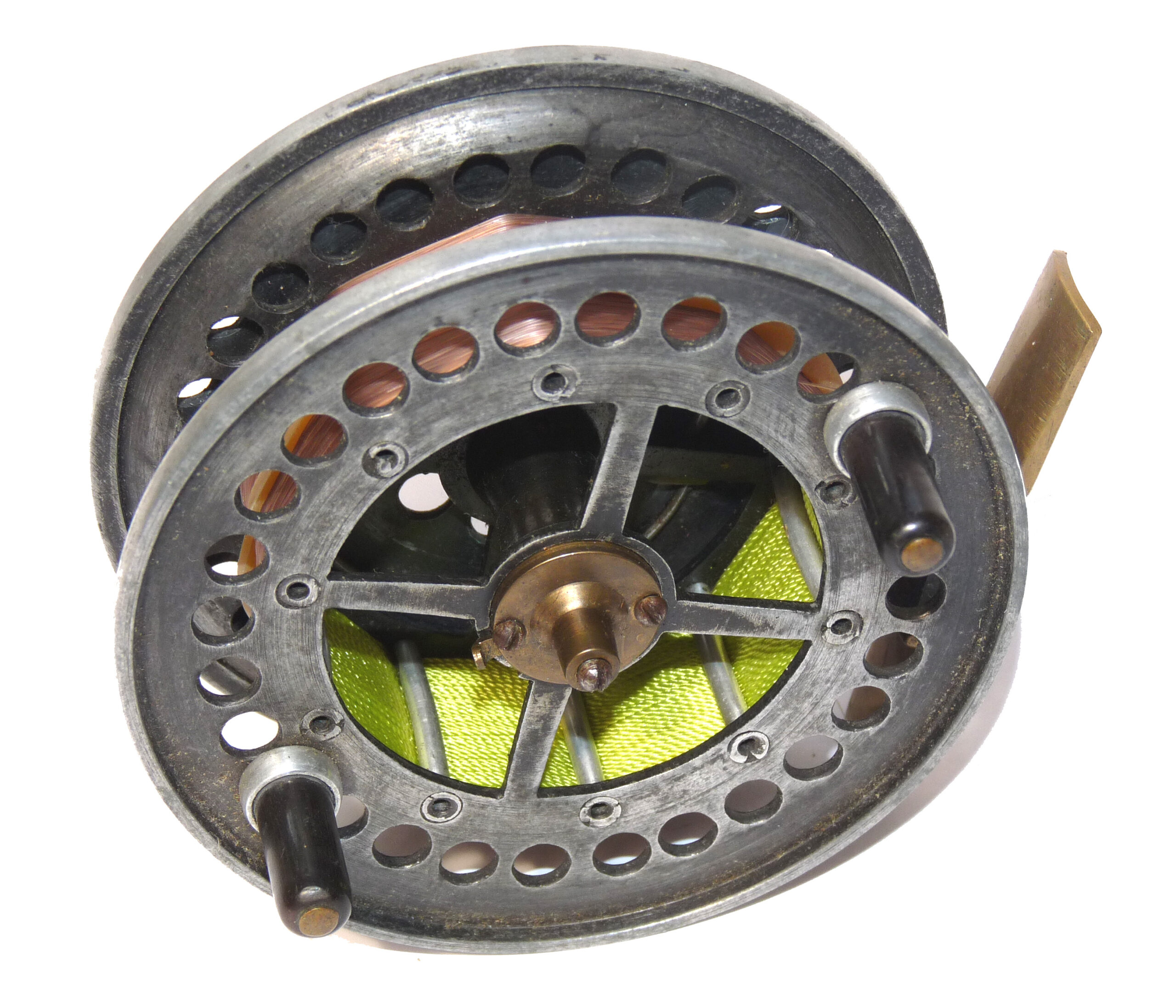 Hodder pattern vintage 4” alloy trotting or centrepin reel, retailed by A Smith, Gary Brooker